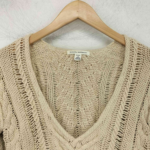 バナナリパブリック BANANA REPUBLIC 00s コットン ケーブルニット レディース import:S