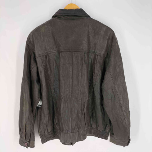 FREY COLLECTION ECHTES LEDER 裏地ストライプ ボックス レザーブルゾン メンズ 54