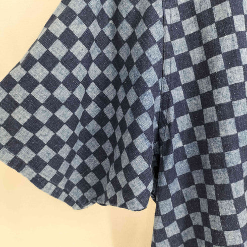 SASAKURA GENSHO 藍染チェック S/S ブラウス レディース