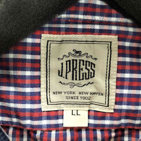 ジェイプレス J.PRESS S/S チェックシャツ メンズ LL