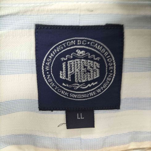 ジェイプレス J.PRESS S/S ストライプボタンダウンシャツ メンズ LL