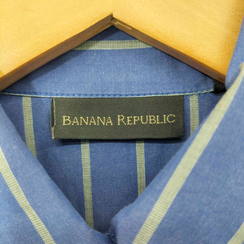 バナナリパブリック BANANA REPUBLIC 00s インド製 インド綿 ストライプ ドレスシャツ レディース import:XS