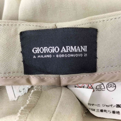 ジョルジオアルマーニ Giorgio Armani ジップポケットセンタープレススラックス レディース