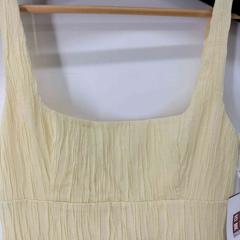 ザラ ZARA テクスチャー織地ミディ丈ワンピース レディース import:M