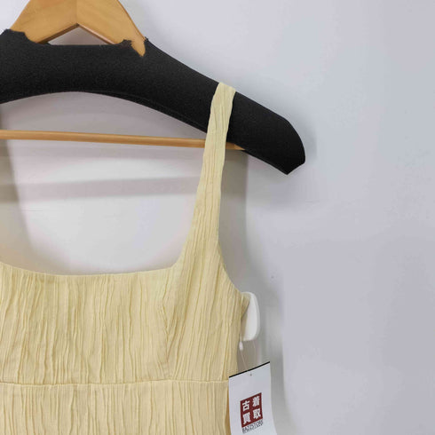 ザラ ZARA テクスチャー織地ミディ丈ワンピース レディース import:M