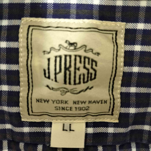 ジェイプレス J.PRESS S/S チェックシャツ メンズ LL