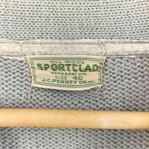 ジェーシーペニー JC Penney 40-50S ボロ レタードカーディガン メンズ 40