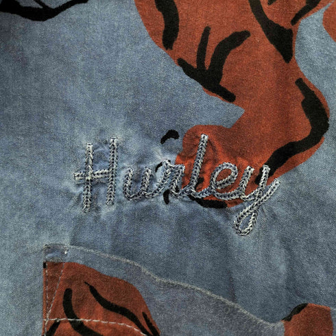 Hurley X CLASSIC FIT 虎柄 後染め 半袖シャツ メンズ import:S