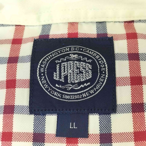 ジェイプレス J.PRESS チェックボタンダウンシャツ メンズ LL