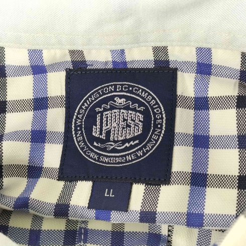 ジェイプレス J.PRESS チェックボタンダウンシャツ メンズ LL
