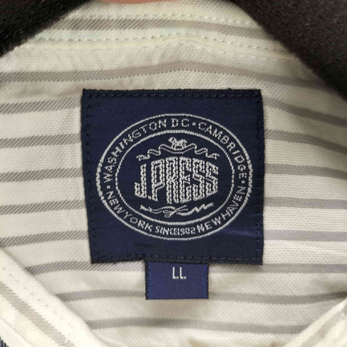 ジェイプレス J.PRESS ストライプボタンダウンシャツ メンズ LL