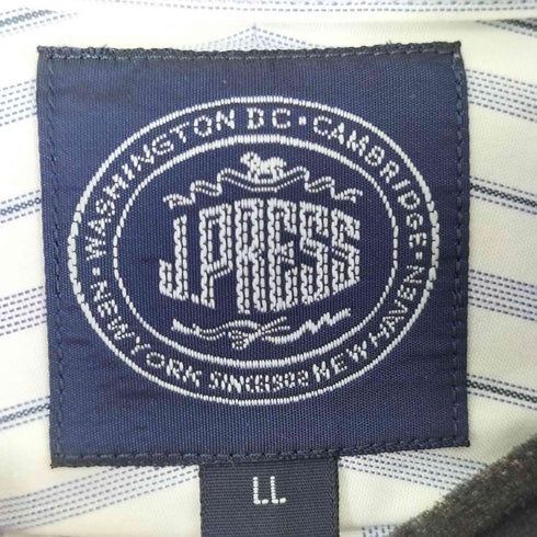 ジェイプレス J.PRESS S/S ストライプボタンダウンシャツ メンズ LL