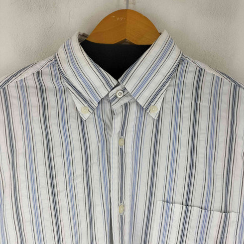 ジェイプレス J.PRESS S/S ストライプボタンダウンシャツ メンズ LL