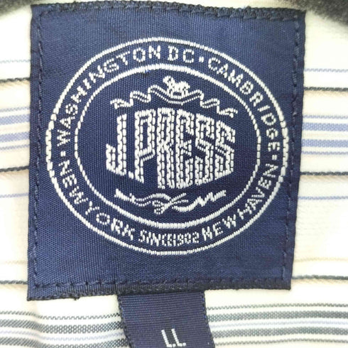ジェイプレス J.PRESS S/S ストライプボタンダウンシャツ メンズ LL