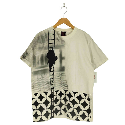 ドロボウニッキ 泥棒日記 Japanese pattern 和柄 プリントクルーネックTシャツ メンズ 大