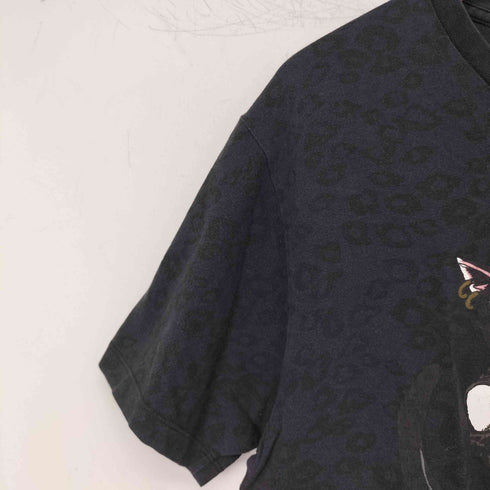 アルトラバイオレンス ultra-violence レオパード柄 キャラクタープリント クルーネック 半袖 Tシャツ レディース 2