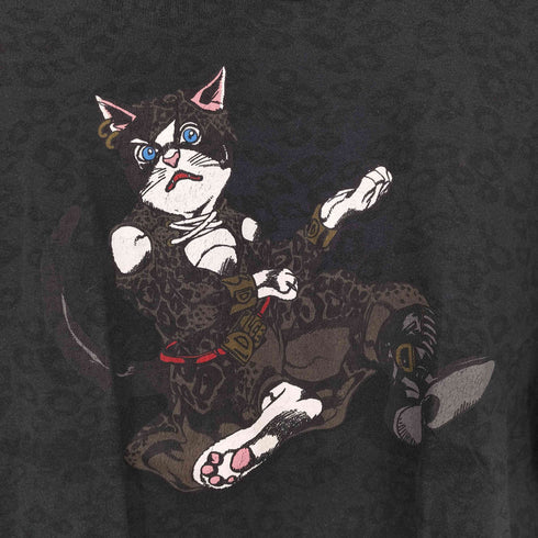 アルトラバイオレンス ultra-violence レオパード柄 キャラクタープリント クルーネック 半袖 Tシャツ レディース 2