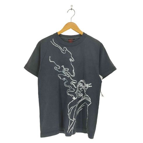 ドロボウニッキ 泥棒日記 Japanese pattern 龍 和柄 プリントクルーネックTシャツ メンズ 大