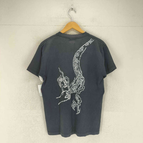 ドロボウニッキ 泥棒日記 Japanese pattern 龍 和柄 プリントクルーネックTシャツ メンズ 大