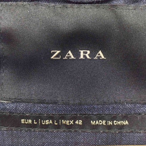 ザラ ZARA フーデッド パファージャケット 中綿 メンズ import:L