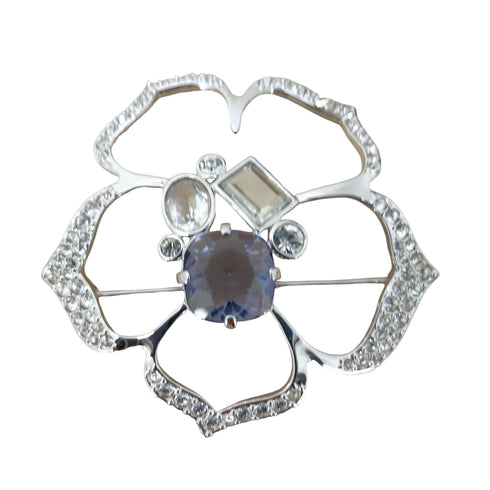 スワロフスキー SWAROVSKI フラワー ブローチ アクセサリー レディース