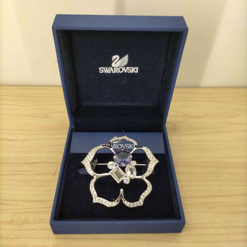 スワロフスキー SWAROVSKI フラワー ブローチ アクセサリー レディース