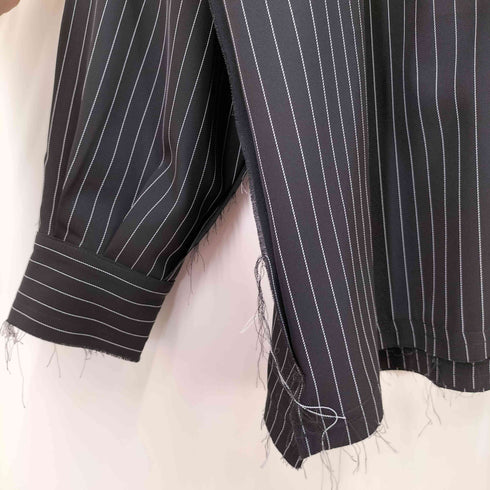 ルイス Luis 切りっぱなし 加工 ストライプシャツ メンズ FREE