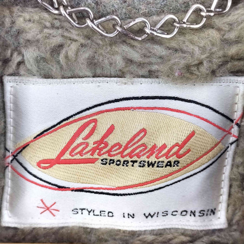 lake land 60S 裏ボア くるみボタン メルトン コート メンズ US:42