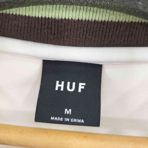ハフ HUF DISTRESSED LOGO CREW フロントロゴ ロングスリーブTシャツ メンズ M