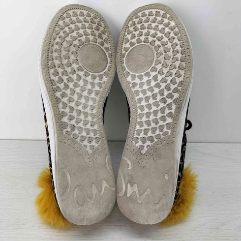 ピーエスポールスミス PS Paul Smith ファー ハラコ レオパード ローカットスニーカー レディース EUR:37