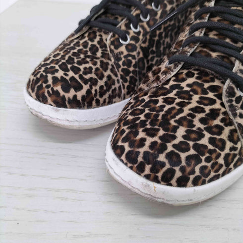ピーエスポールスミス PS Paul Smith ファー ハラコ レオパード ローカットスニーカー レディース EUR:37