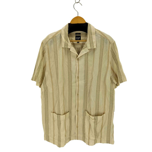 ギャップ Gap STANDARD FIT SS COTTON CABA 開襟ストライプシャツ メンズ JPN:XL