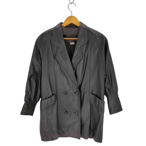 DOPIO LAMB LEATHER ラムレザー ダブルブレストジャケット レディース 9