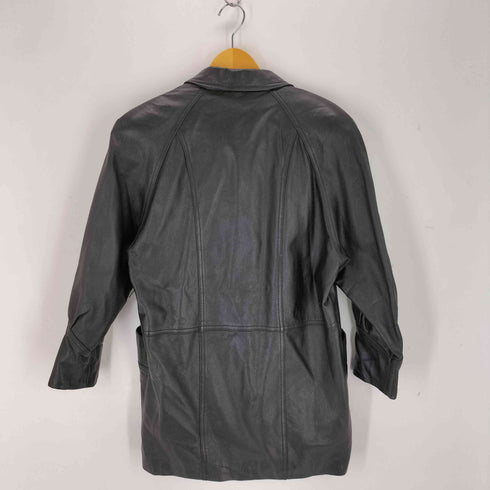 DOPIO LAMB LEATHER ラムレザー ダブルブレストジャケット レディース 9