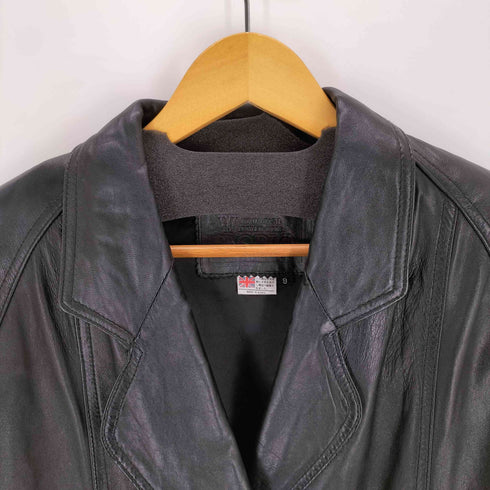 DOPIO LAMB LEATHER ラムレザー ダブルブレストジャケット レディース 9