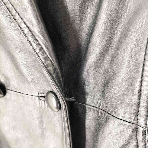 DOPIO LAMB LEATHER ラムレザー ダブルブレストジャケット レディース 9