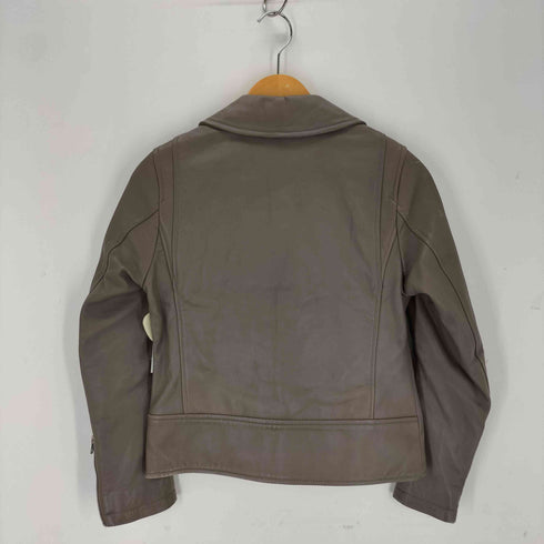 ドゥアルシーヴ Doux archives LAMB LEATHER ラムレザーダブルライダースジャケット レディース JPN:M