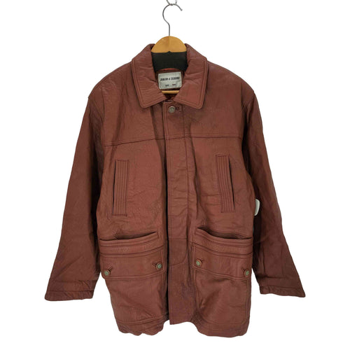DRAGON of SILKROAD LAMB LEATHER 裏地キルティング 型押しラムレザーコート メンズ JPN:M