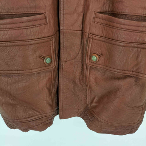 DRAGON of SILKROAD LAMB LEATHER 裏地キルティング 型押しラムレザーコート メンズ JPN:M
