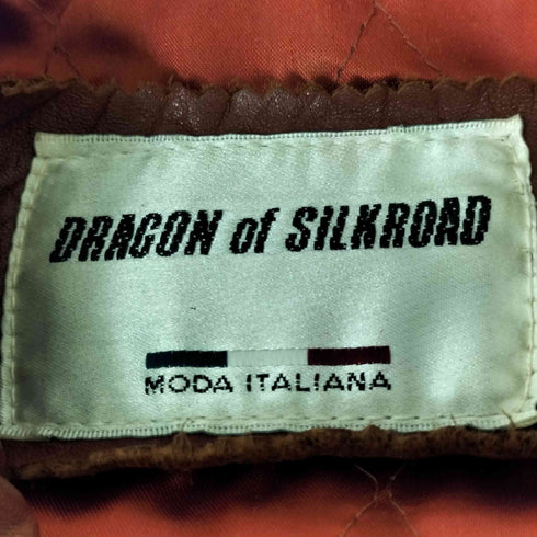 DRAGON of SILKROAD LAMB LEATHER 裏地キルティング 型押しラムレザーコート メンズ JPN:M