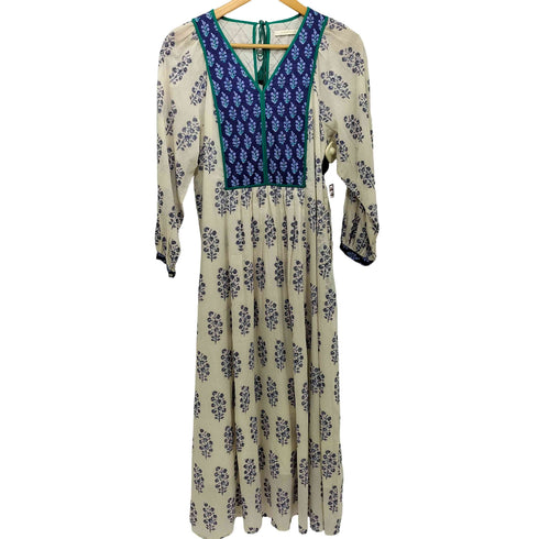 ヌキテパ NE QUITTEZ PAS 25SS Cotton Voile Ethnic Combination Print Gather Dress コットンボイルエスニックプリントギャザードレス レディース JPN:M