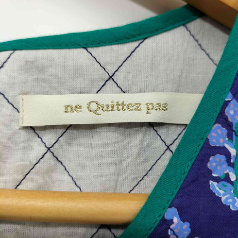 ヌキテパ NE QUITTEZ PAS 25SS Cotton Voile Ethnic Combination Print Gather Dress コットンボイルエスニックプリントギャザードレス レディース JPN:M