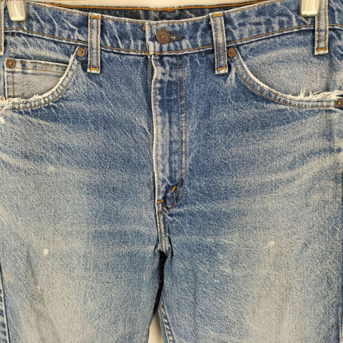 リーバイス Levis カナダ製 505 ボタン裏216 ダメージ ジップフライ ストレートデニム メンズ W33 L32