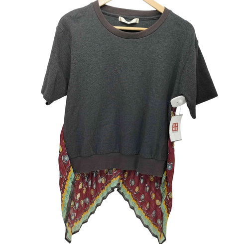 アズノゥアズ AS KNOW AS プリーツスカーフ ドッキング S/S Tシャツ レディース