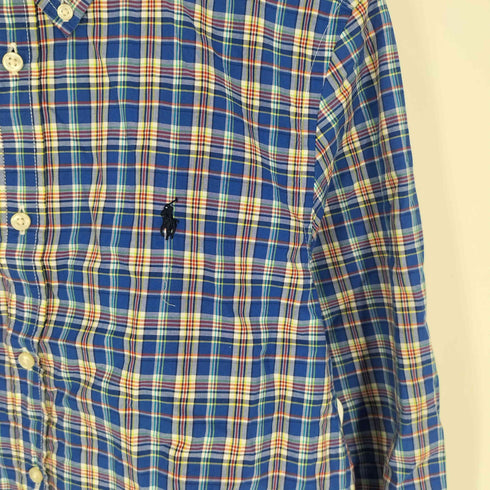 ラルフローレン RALPH LAUREN 現行タグ ポニー刺繍 チェック柄 ボタンダウン 長袖シャツ メンズ import:XL