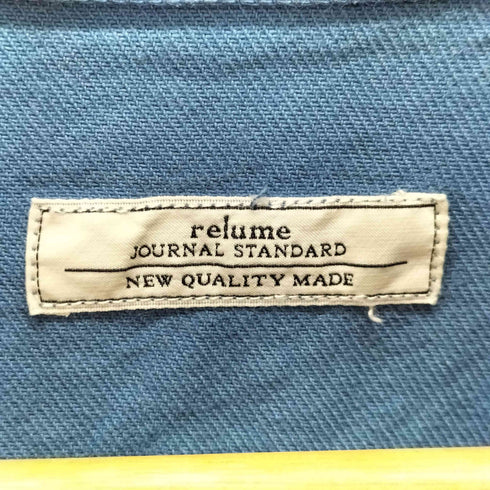 ジャーナルスタンダードレリューム JOURNAL STANDARD relume スタンドカラー コットンシャツ メンズ import:M