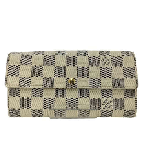 ルイヴィトン LOUIS VUITTON DAMIER AZUR PORTEFEUILLE SARAH LONG WALLET ダミエ アズール ポルトフォイユ サラ 長財布 レディース