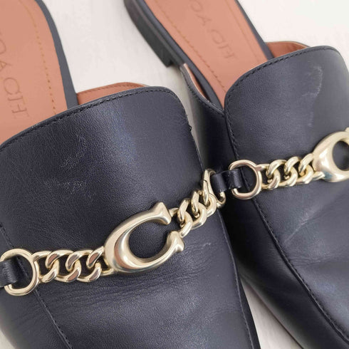 コーチ COACH SOFI SLIDE フラット レザーサンダル レディース JPN:22.5