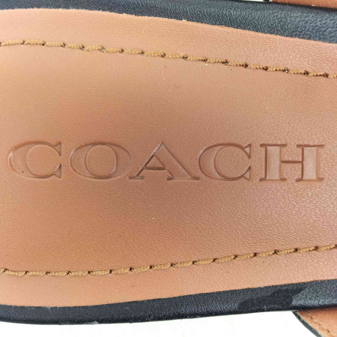 コーチ COACH SOFI SLIDE フラット レザーサンダル レディース JPN:22.5