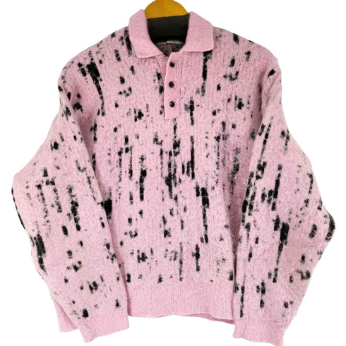 ザラ ZARA 総柄 ポロニット プルオーバー メンズ import:S